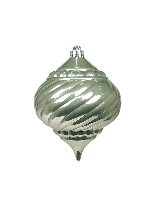 Hängender Weihnachtsbaumschmuck Kranz Kunststoff Türkis 15cm