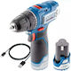 Dedra DED7330 Battery Drill Driver 12V 1x2Ah