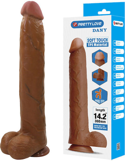 Pretty Love Realistisches Dildo mit Saugnapf Braun