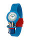 HipHop Analog Kids Watch Blue with Silicone Strap