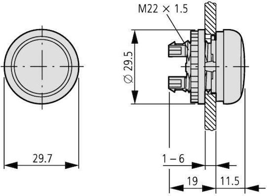 Eaton Бутон за индустриален тип 216773