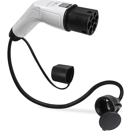 Ev Aohewei Tip 2 La Schuko Cablu de încărcare 16a 250v 3.5kw Adaptor pentru stație de încărcare Iec 62196 Cablu Tpu 60 Cm Protecție Ip55 Compatibil cu mașini electrice Scutere Biciclete electrice Încărcare rapidă