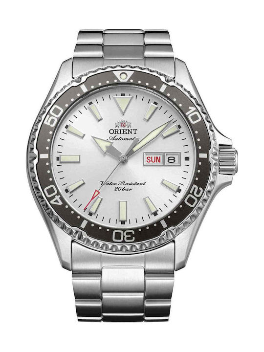 Orient Mako Men's Automatic Watch with Silver Stainless Steel Bracelet