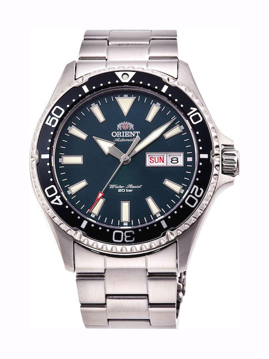 Orient Mako Men's Automatic Watch with Silver Stainless Steel Bracelet
