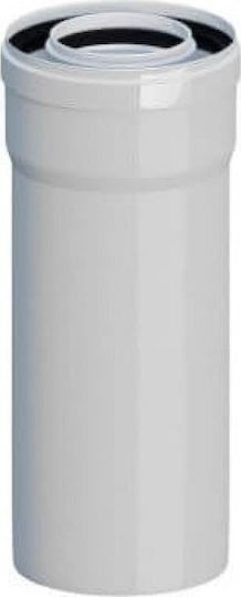 Ricom Kaminrohr Omo Kensington Pps Dn 80/125 Länge 100cm Dichtung Weiß