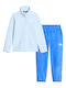 Kids Set with Pants & Coat Winter 2 Pieces Blue Kid Glacier