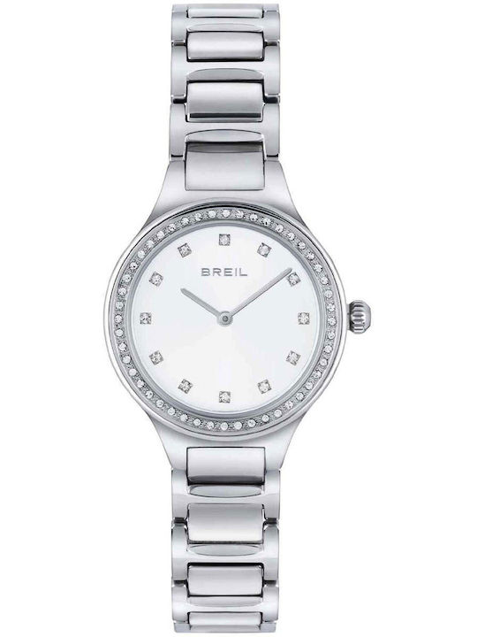 Women's Watch Battery with Silver Stainless Steel Bracelet