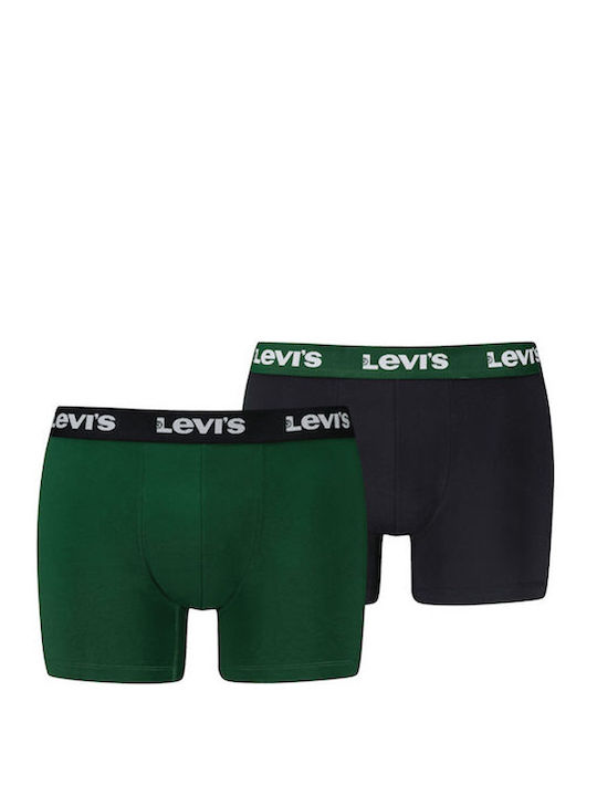 Levi's Boxeri pentru bărbați Green/black 2Pack