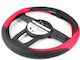 Steering Wheel Cover 38 Cm Black Red 394
