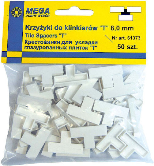 Mega Кръстчета Разделители Тип T Клинкер 5mm 100 Бр 61372