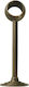 Support Brass Pipe Ø35 Straight 17cm Matte Antique Metalor 075-2017