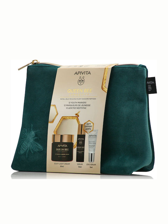 Apivita Queen Bee Anti-Ageing, Firming & Moisturizing Skin Care Set 4 Pieces