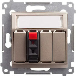Kontakt-Simon Priză Speaker Auriu Culoare Full Face DGL31.01/44