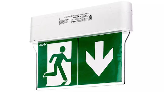 Awex Emergency Luminaire Arrown Led 1w 3h Single Purpose At + Pu31 Pu41 White Arn 1w Ese At Wh