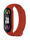 Fixed Silicone Strap Xiaomi Band 7/Mi Band 6/Mi Band 5 Red