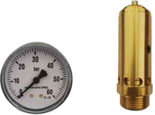 Kitac05 Connection Kit 11bar Vertical Tank Safety Valve G3/8" & Rolls 1121005021