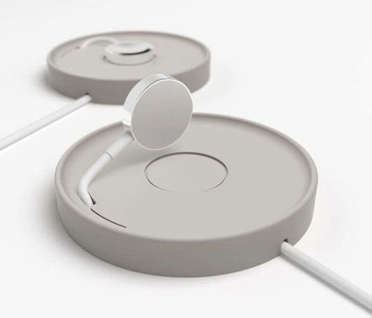 Зарядна база Apple Watch Bluelounge Kosta Силикон Светлосив