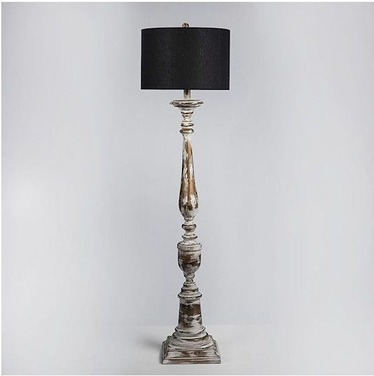 Eurolamp Floor Lamp Y159xH42cm with E27 Lamp Bulb Base Black-Brown