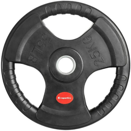 inSPORTline Диск Олимпийски Тип Каучуков 1 x 25kg Φ50mm с Дръжки