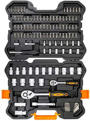 ISMA IS-41151-5 Ratschen- und Steckschlüssel-Set 1/4" & 1/2" 115 Stück ISMA IS-41151-5 Ratschen- und Steckschlüssel-Set 1/4" & 1/2" 115 Stück