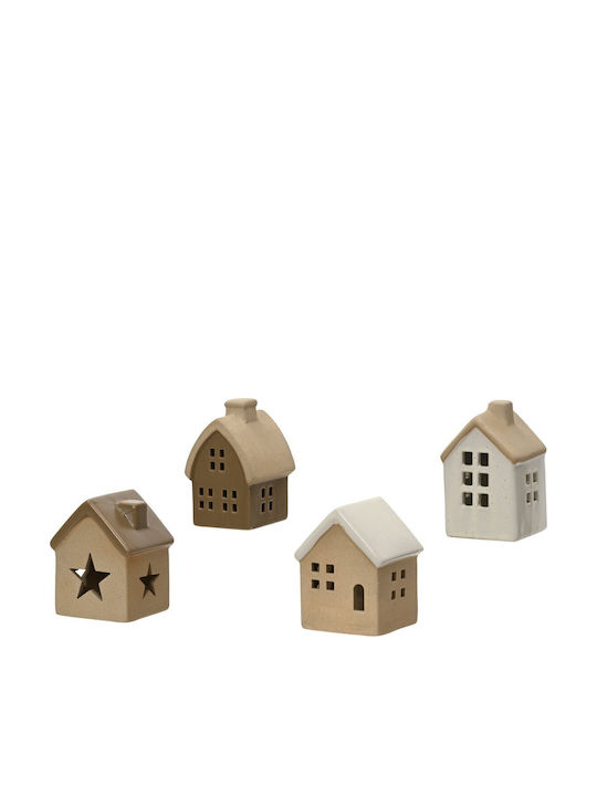 Beauty Home Christmas Decorative House Beige 8.2x6.8x5.8cm