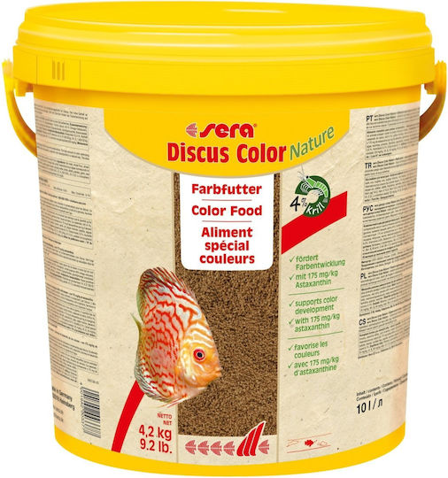 Sera Sera Discus Color Nature 4,2 Kg/10l Granular Fish Food Cichlids