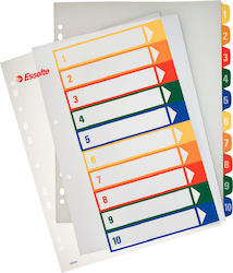 Esselte Separatoare Hârtie Imprimare A4 1-10 100213