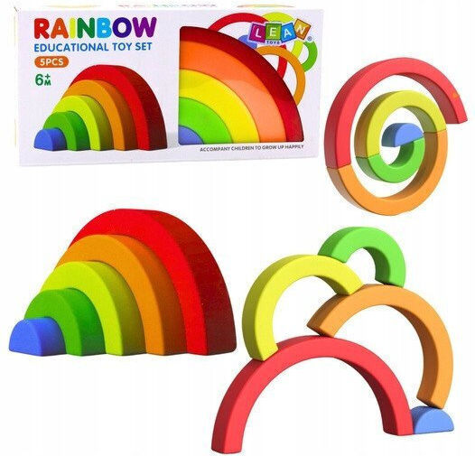 Lean Toys Sensorisch Rainbow für 6+ Monate