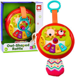 Lean Toys Hängendes Babyspielzeug für Kinderbett und Kinderwagen Eule für 36+ Monate