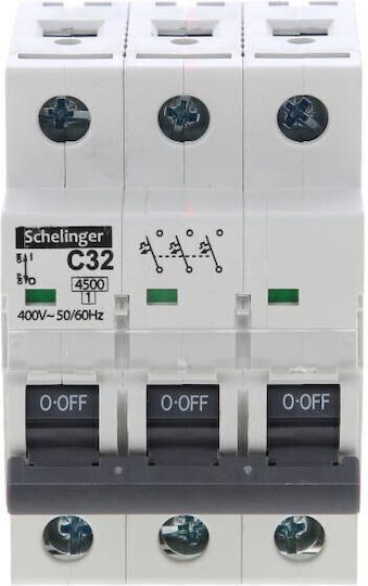Bemko Automatischer Leistungsschalter 32A Dreipolig A02-G7-3P-C32