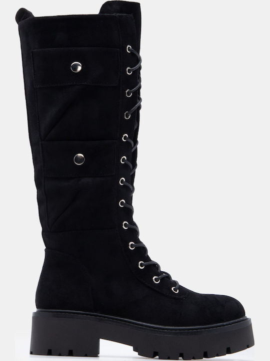 Luigi Wildleder Damenstiefel mit mittlerem Absa...