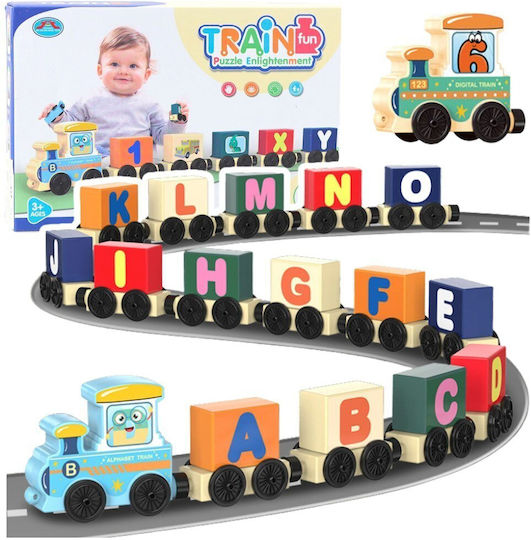 Lean Toys Τουβλάκια Train Letters & Numbers για 3+ Ετών 16τμχ