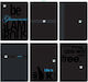 interDRUK Set of 5 A5 Notebooks 64 Sheets Square with Pen Holder Multicolour