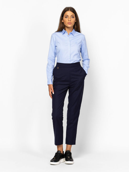 Women's Fabric Trousers Navy