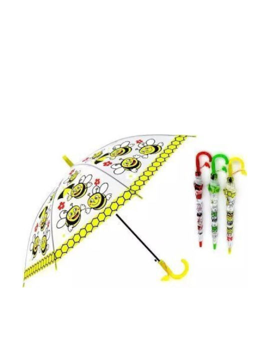 Adar Kids Umbrella Curved Handle Auto-Open Yellow Diameter 78cm