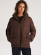Damen Jacken Lang Puffer Für Winter Braun