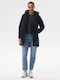 Ardami Lang Damen Jacke für Frühling - Herbst Schwarz
