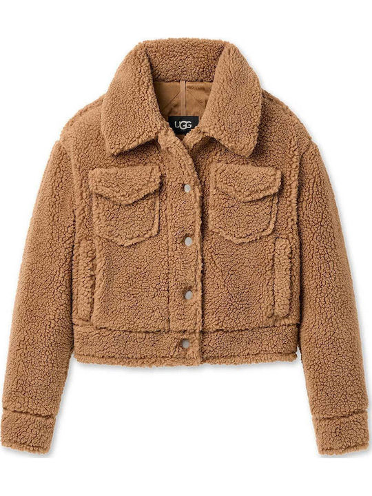 UGG Frankie Jachetă scurtă de damă pentru iarnă Chestnut