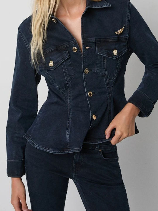Women's Denim Jacket Dark Blue Denim