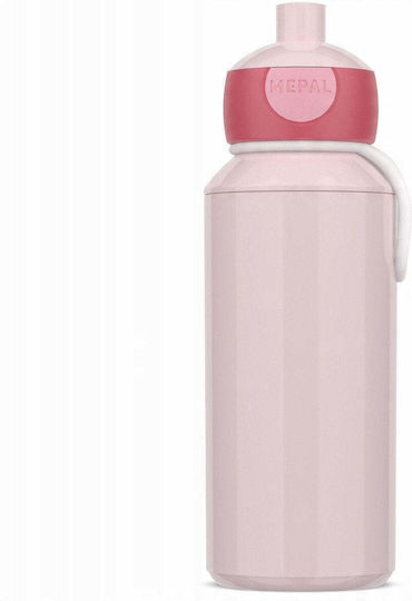 U-Grow Kinder Trinkflasche aus Silikon mit Pop Up Auslaufsicherem Verschluss Rosa 400ml