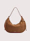 Thess Leather Women's Hobo Bag Suede Cognac