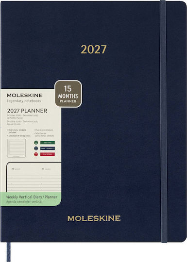 Moleskine Седмична Агенда 2027 Син 23.5x28см.