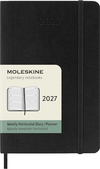 Moleskine Weekly Agenda 2027 in Practical Pocket Size 9x14cm