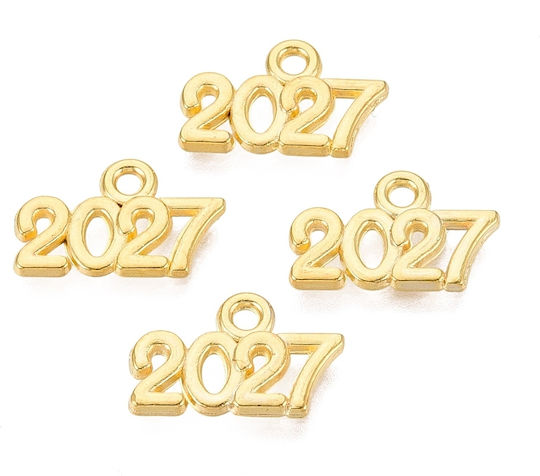 Metallisches Gouri Hängend Vergoldet 2027 14x9mm 30Stück
