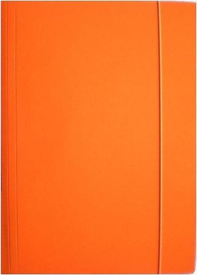 Ziemia Obiecana File Folder with Rubber Band and Elastic for A4 Paper Orange