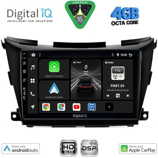 Digital IQ Автомобилна Аудио Система за Nissan Murano 2017-2025 (Bluetooth/USB/WiFi/GPS/Apple CarPlay/Android Auto) с Touch Screen 9"