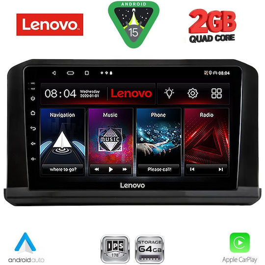 Lenovo Car Audio System for Nissan Navara 2025 (Bluetooth/USB/WiFi/GPS/Apple CarPlay/Android Auto) with 10" Touch Screen