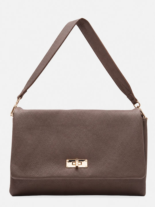 Fabric Women's Shoulder Crossbody Brown Bag
