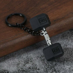 Keychain Black Dumbbell Barbell 10kg