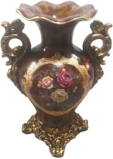 Decorative Brown Polyresin Vase